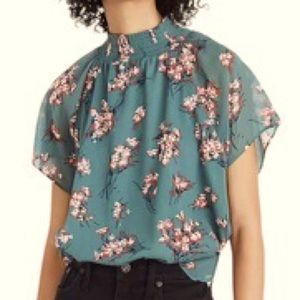 Madewell mockneck short sleeve top